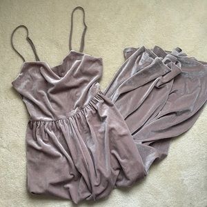 Velvet Jumpsuit | Urban Outfitters